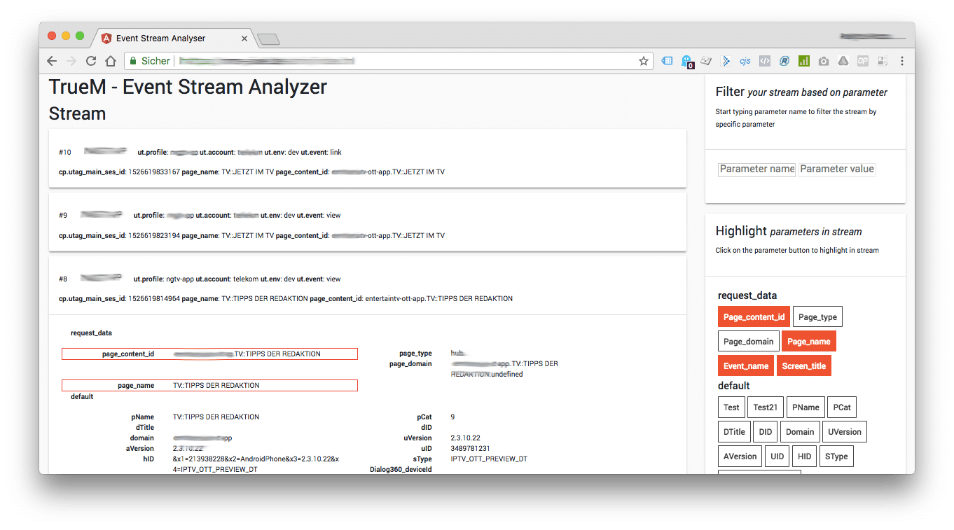 Event Stream Analyzer – New User Interface (Beta version)